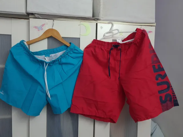 Lote 2 Bañadores Hombre Talla L Azul y Rojo
