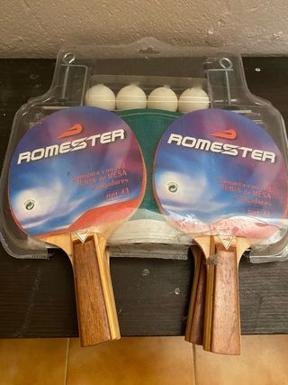 Set Raquetas Ping Pong Romester + Red NUEVO