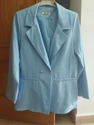 Blazer Celeste Mujer