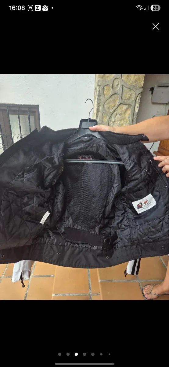 Giubbotto moto rosso, bianco e nero Taglia M