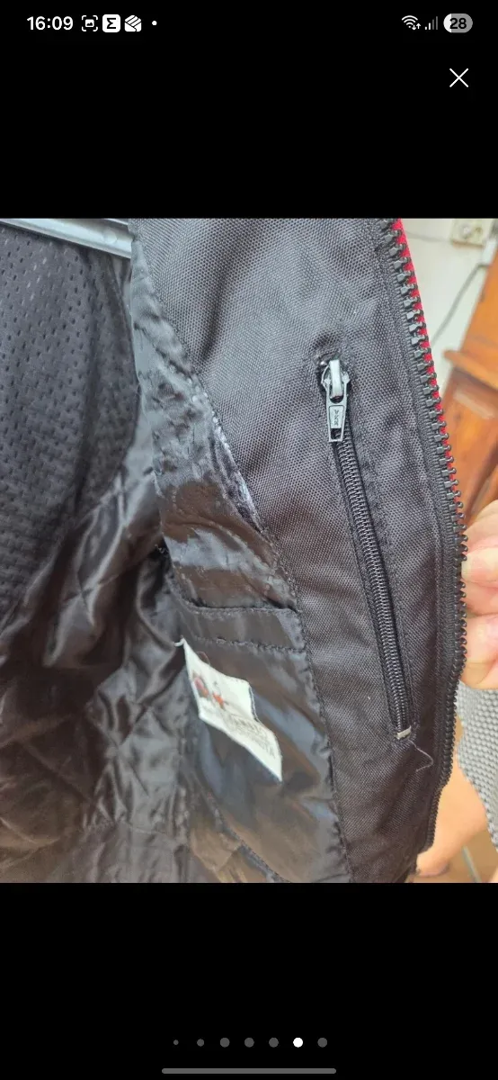 Giubbotto moto rosso, bianco e nero Taglia M