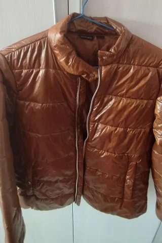 Chaqueta acolchada mujer marrón abrigo chaquetón