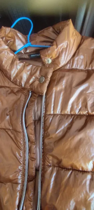 Chaqueta acolchada mujer marrón abrigo chaquetón