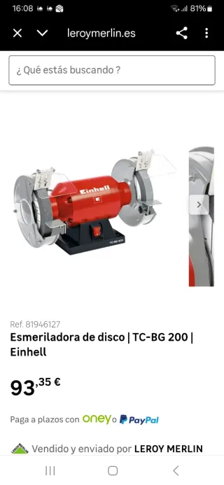 Esmeriladora Einhell TC-BG200