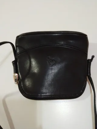 Bolso Piel Vintage Carla Sade Negro