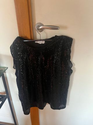Camiseta Mango lentejuelas