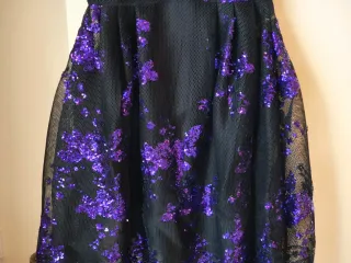 Vestido Maje Negro Morado Talla S