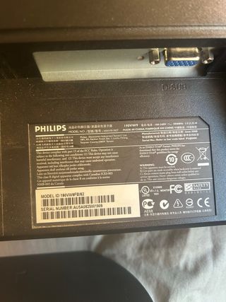 Monitor Philips 190W Negro