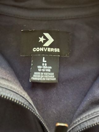 Sudadera cremallera Converse Niño Talla 12-13 (L)