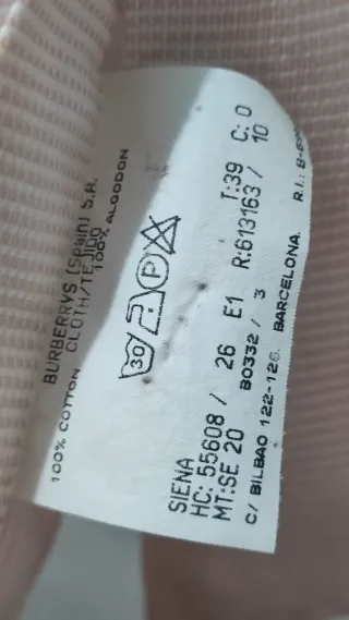 Camisa Burberry Rosada Hombre