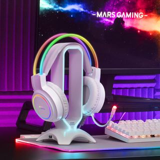 MARS GAMING Auricular MHRGB PC/PS4/PS5/XBOX White