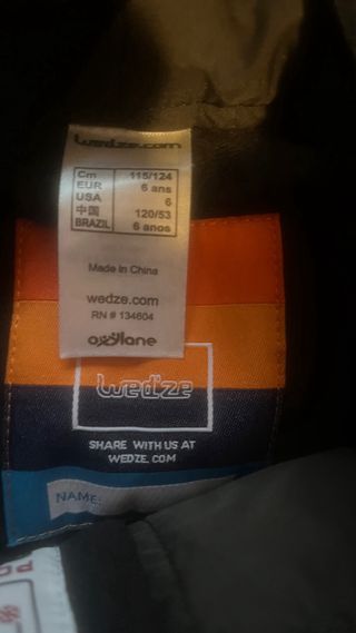 Peto esquí niño Wedze 115/124 - 6 años