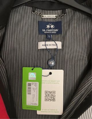 Bomber La Martina righe bianche e nere