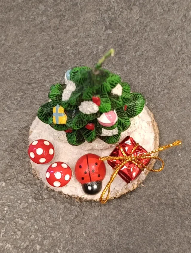 Set 2 Mini Candele Albero Natale