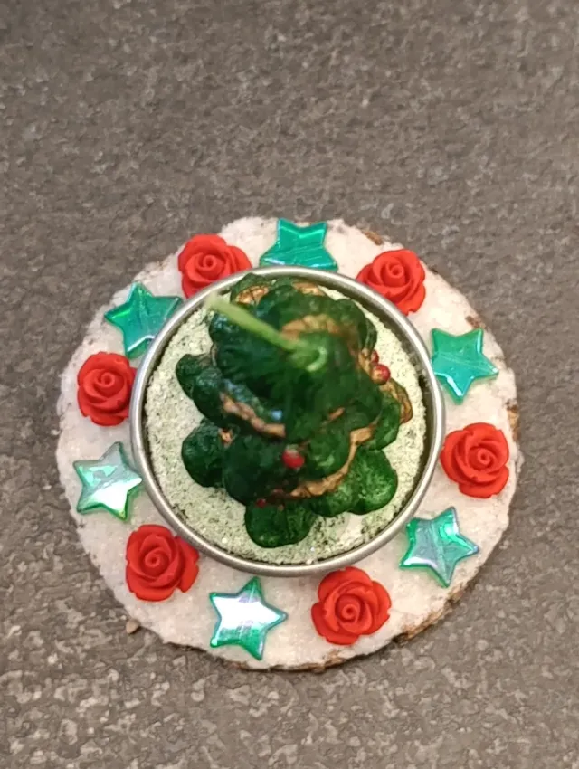 Set 2 Mini Candele Albero Natale