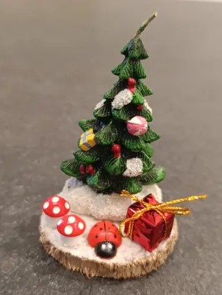 Set 2 Mini Candele Albero Natale