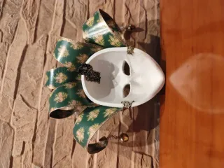 Máscara Arlequín Porcelana.Tipo veneciana.