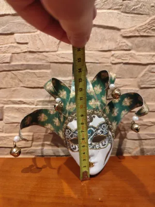 Máscara Arlequín Porcelana.Tipo veneciana.