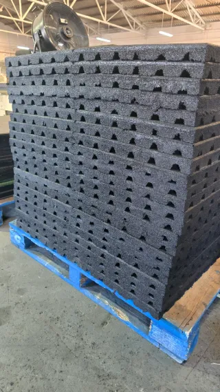 Losas de caucho para gimnasio nuevas