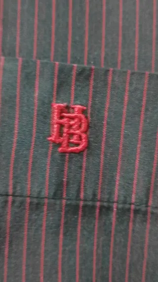 Camisa Hugo Boss Hombre Talla XL Negra Rayas