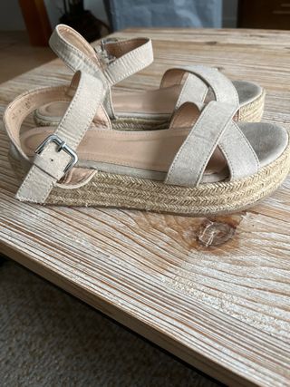 Sandalias plataforma beige T38