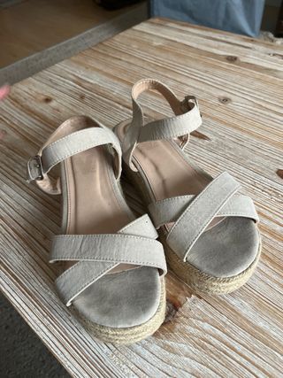 Sandalias plataforma beige T38