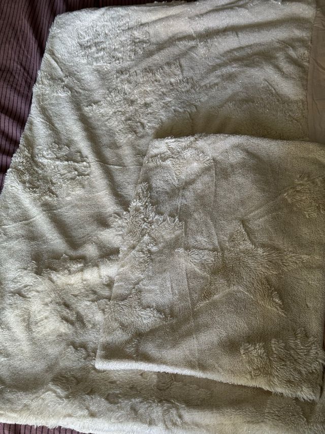 Set completo di biancheria da letto per letto singolo beige/bianco