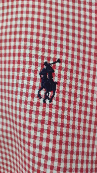 Camisa Polo Ralph Lauren cuadros roja