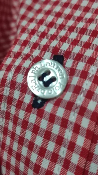 Camisa Polo Ralph Lauren cuadros roja