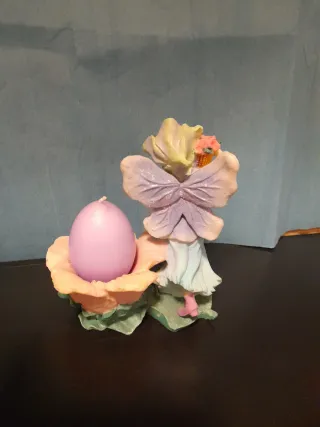 Portacandele fata in resina