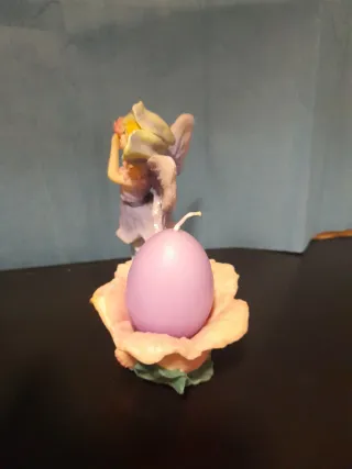 Portacandele fata in resina