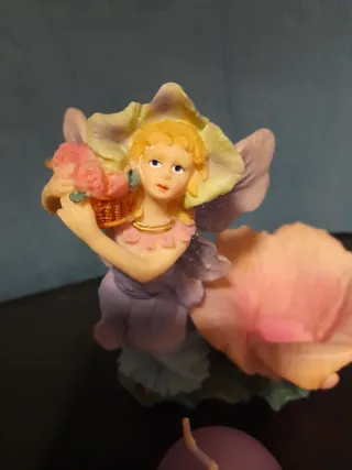 Portacandele fata in resina