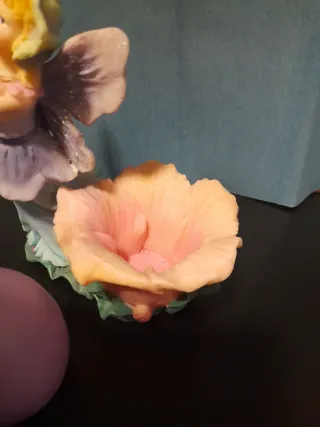 Portacandele fata in resina