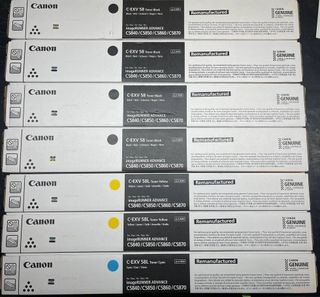 7 Toners Canon C-EXV 58 / 58L Originales