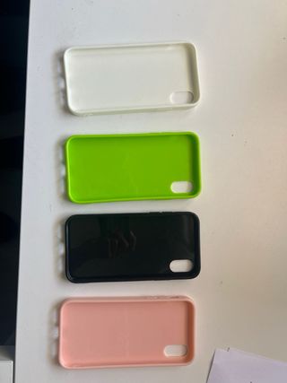 Custodie per iPhone X (Bianco, Verde, Nero, Rosa)