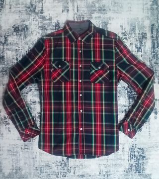 Camisa Cuadros Roja y Verde Authentic Original