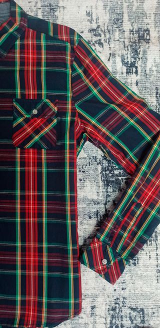 Camisa Cuadros Roja y Verde Authentic Original
