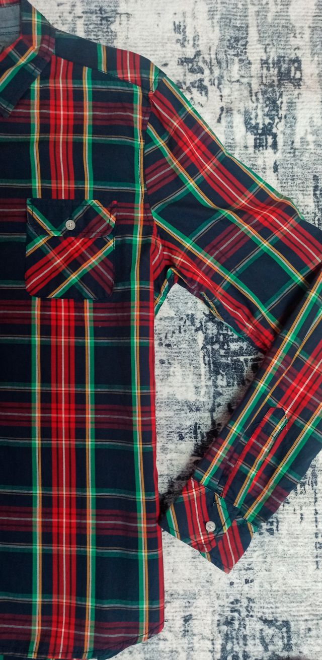 Camisa Cuadros Roja y Verde Authentic Original