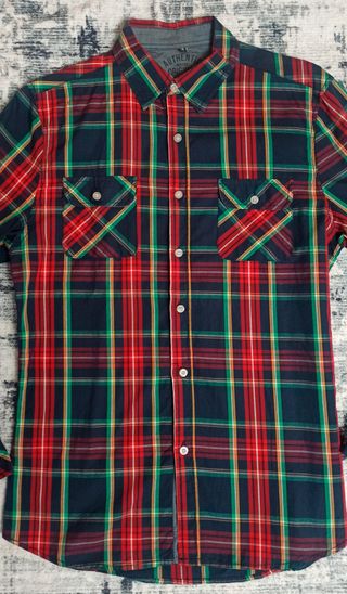 Camisa Cuadros Roja y Verde Authentic Original