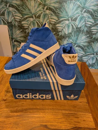 Adidas Zapatillas Altas Azules y Beige