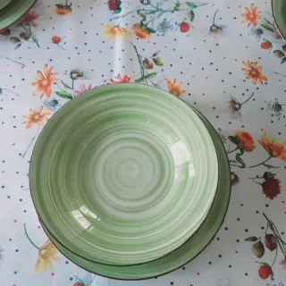 Set 18 pezzi piatti ceramica per 6 persone