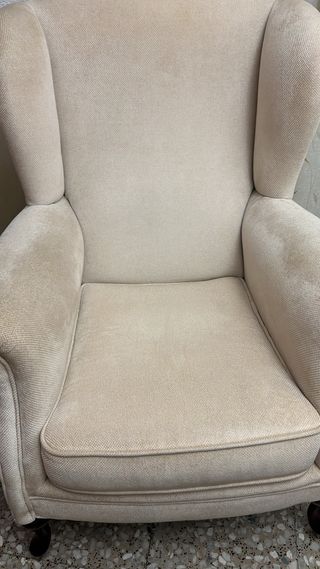 Butaca beige de tela