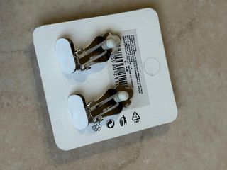 Orecchini clip cammeo con strass