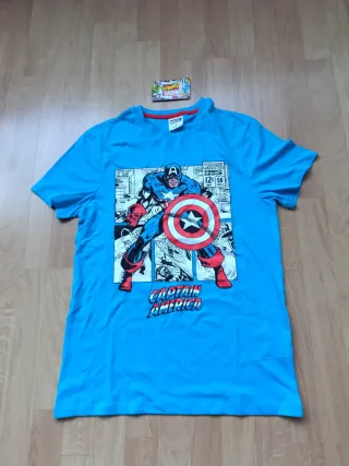 Camiseta Capitán América Hombre Primark Talla M