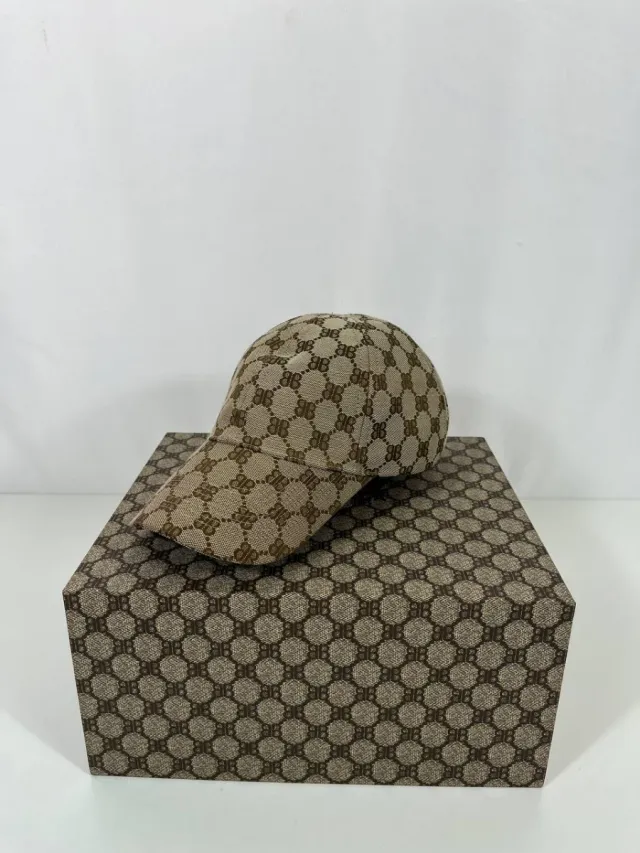 Gorra Gucci x Balenciaga Beige/Marrón