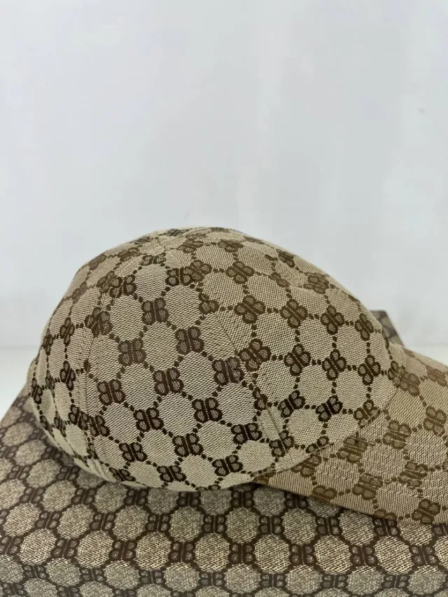Gorra Gucci x Balenciaga Beige/Marrón