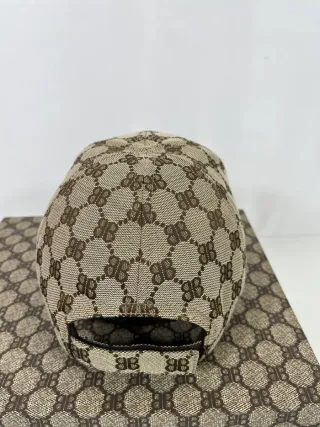 Gorra Gucci x Balenciaga Beige/Marrón