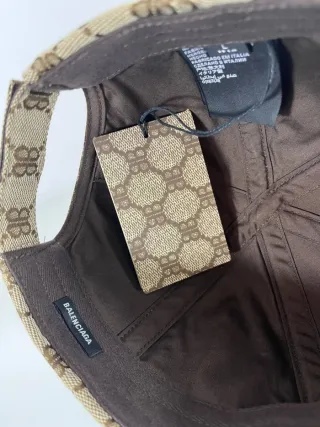 Gorra Gucci x Balenciaga Beige/Marrón