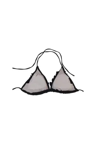 Biquíni preto com estampa floral M