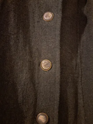 Cappotto lana vintage marrone/verde oliva